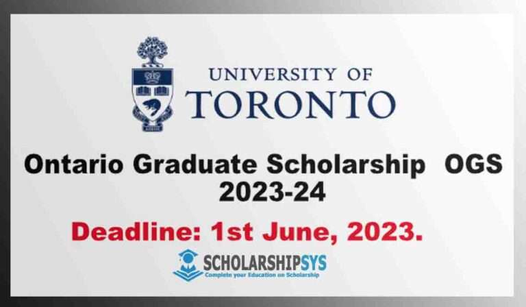 OGS 2023-24: Apply for the Ontario Graduate Scholarship