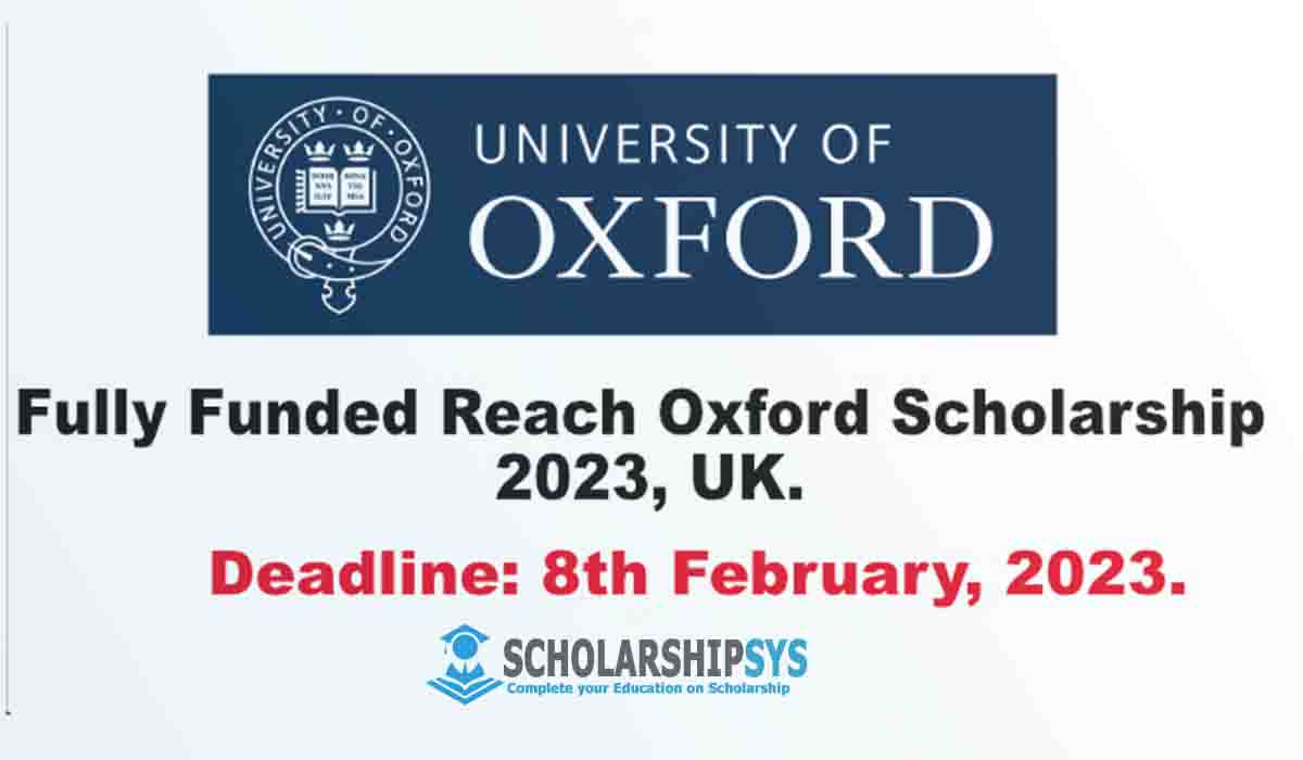Fully Funded Oxford Scholarship 2023 Opportunity in the UK