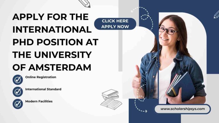 International PhD Position at the University of Amsterdam